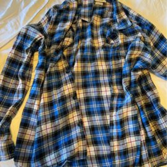 Urban outfitters Blue Plaid Long Sleeve - Picture 1 of 2